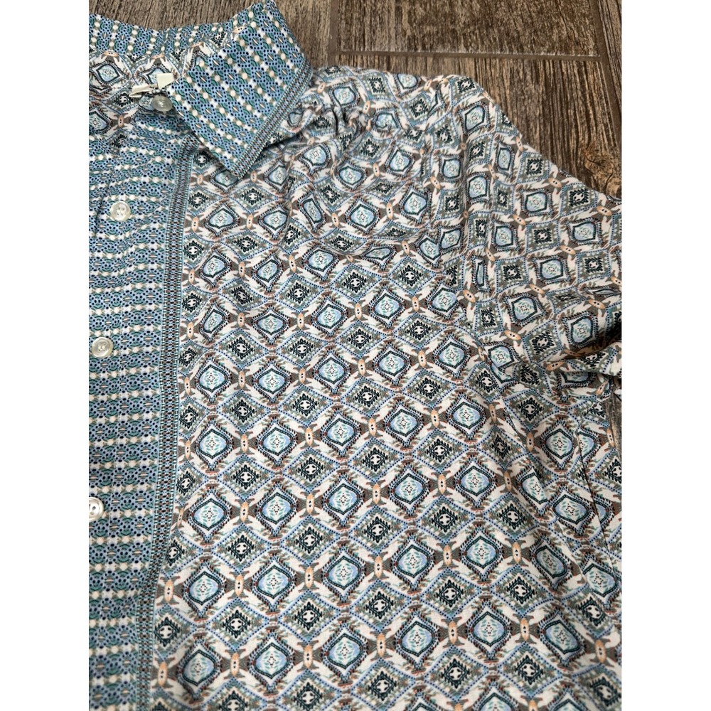 Max Studio Blue Patterned Blouse - Picture 2 of 10